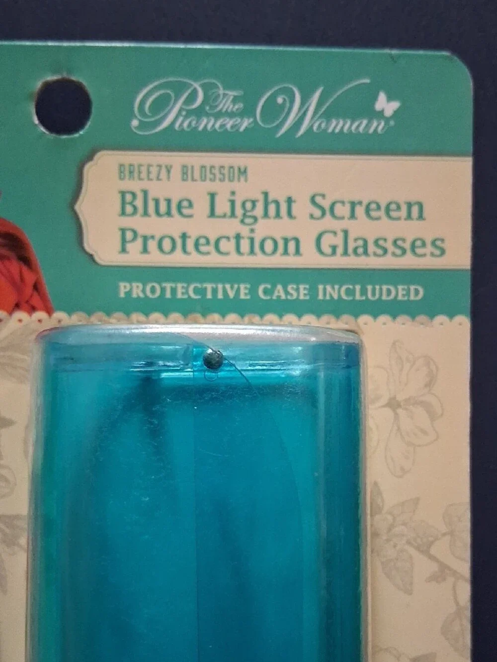 The Pioneer Woman Multicolor  Blue Light Glasses with Teal Case